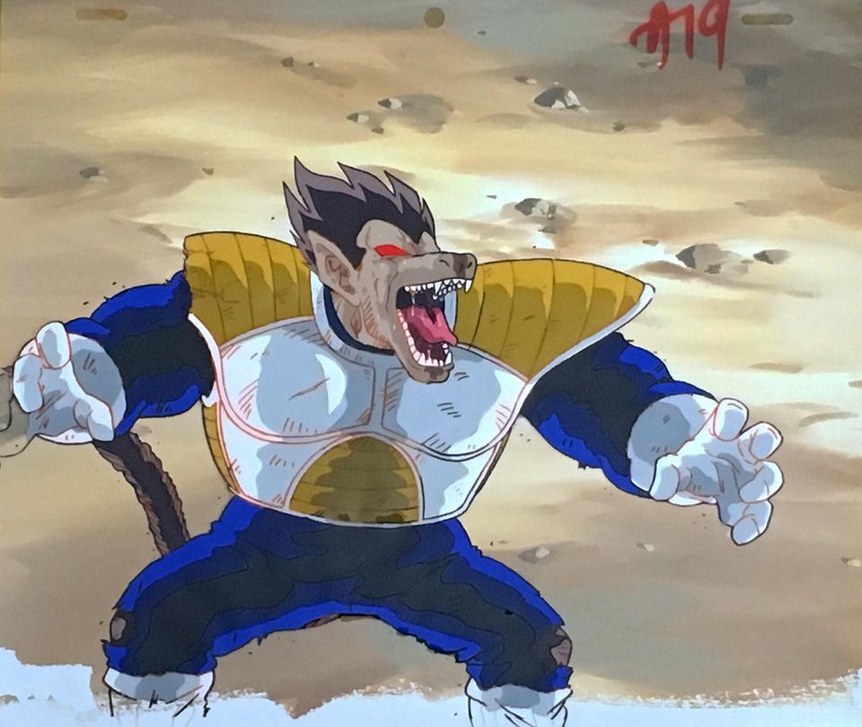 vegeta transforming